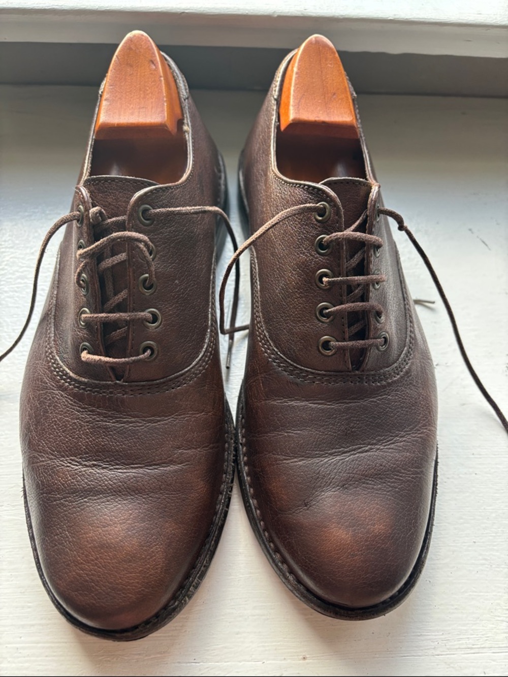 FRYE Brown Leather Oxford Shoes Lace-Up | Classic Derby preppy | Size [8]